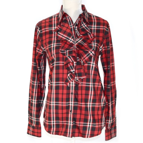 ralph lauren red tartan shirt